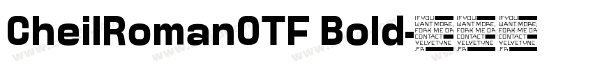 CheilRomanOTF Bold字体转换